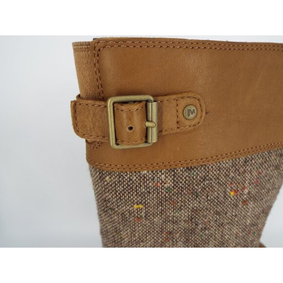 Merrell Haven Caramel Brown Tweed Tall Buckle Boots - Picture 11 of 12